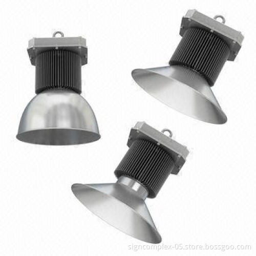 LED High Bay Light, Mainly Uses Aluminum Alloy Material, with Glass Lens and 250W Power